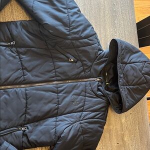 UA Black Hooded Puffer Jacket